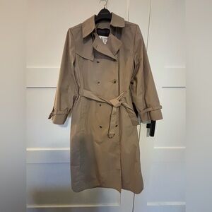 London Fog Maincoats Women’s Classic Beige Trench Coat Made in USA Size 16 Reg